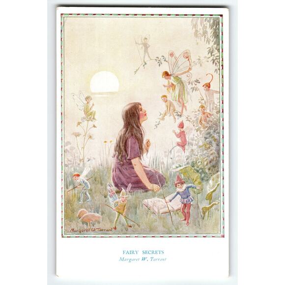 Margaret W. Tarrant Fairy Secrets Original Fantasy Postcard 5.5x3.5 - Picture 1 of 2